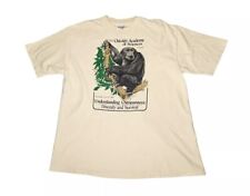 VTG 90s Chicago Academy of Sciences Chimpanzee T-Shirt Single Stitch Size Large