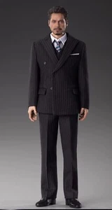 1/6 Black British Gentleman Suit Set For 12'' Male Narrow Shoulder Figure Body - Picture 1 of 6