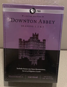 Downton Abbey Seasons 1,2, & 3 DVDs + Secrets of Highclere Castle DVD. NEW - Picture 1 of 4
