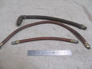 (3) NOS BRAIDED COPPER PRESSURE HOSES, 18", 12" & 10" LONG. - Picture 1 of 6