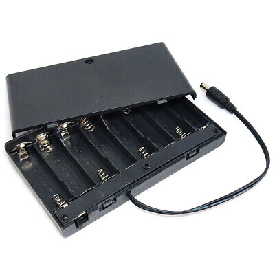 12V 8 X AA Battery Holder Case Box With Leads Switch Container Organizer Supply • 4.73€