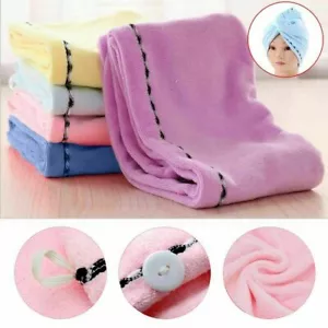 3 PCS Rapid Fast Drying Hair Absorbent Towel Turban Wrap Soft Shower Bath Cap - Picture 1 of 22