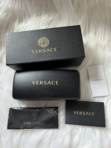 Versace Authentic Sunglass Case And Box, Cloth And Authenticity Cards, Large - Picture 1 of 6