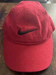 Nike Classic Toddler Strap Back Hat Cap Infant Red Embroidered Casual Adjustable - Picture 1 of 6
