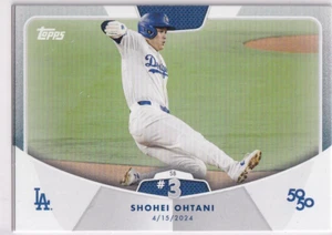 2024 Topps MLB Baseball 50/50 No. 7 SB #3 Shohei Ohtani 4/15/24 - Bild 1 von 2