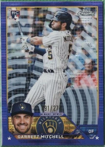 2023 Topps Chrome Garrett Mitchell #110 Purple Sonar Refractor /275 - Bild 1 von 2