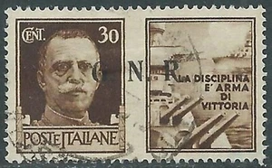 1944 RSI USATO PROPAGANDA DI GUERRA 30 CENT BRESCIA III TIPO - RB4-4 - Picture 1 of 1