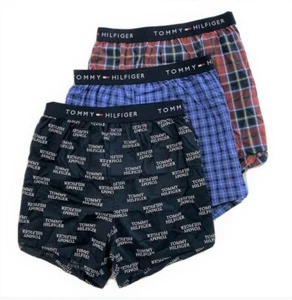 TOMMY HILFIGER HOMBRE X3 - CUADROS ESPACIALES GRANDES - PAQUETE DE ROPA INTERIOR BOXER TEJIDO AJUSTE DELGADO - Imagen 1 de 1