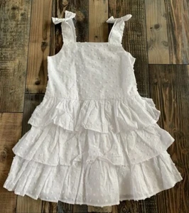 NWT GYMBOREE Girls White Tier Ruffle Dressy Easter WEDDING DRESS Size 4 - Picture 1 of 1