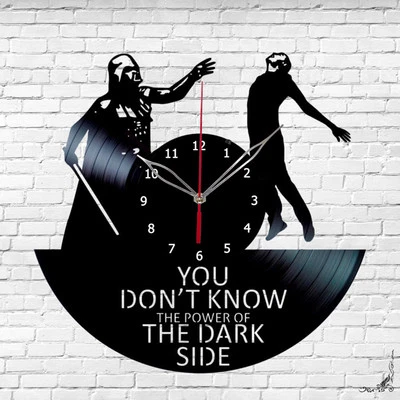Star Wars Darth Vader Jedi Vinyl Record Wall Clock Fan Art Wanduhr 12''30cm 398 - Image 1 of 4