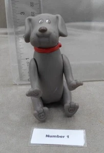 Tonka Pound Puppies Grey Mutt Poseable Figure 1985 Vintage Retro Puppy - Picture 1 of 7