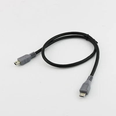 50cm Mini USB B Male To Micro B Male 5 Pin OTG Converter Adapter Lead Data Cable - Image 1 of 4