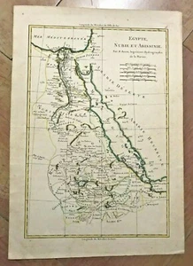 EGYPT 1780 by RIGOBERT BONNE ANTIQUE MAP IN COLORS 18TH CENTURY - Picture 1 of 12