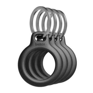 Belkin Secure Holder with Key Ring for AirTag - 4pk Black - Picture 1 of 4