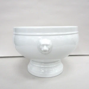 VTG French PILLIVUYT Large White Porcelain Soup Tureen Bowl Lions Head Footed - Bild 1 von 5