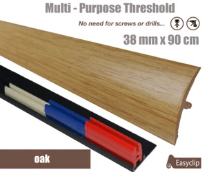 Oak 38mm Laminate Transition Door Strip 38mm x 0.90mtr Multi-Height and Pivot - Picture 1 of 4
