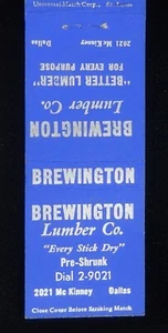 1940er Jahre Brewington Lumber Co. Every Stick Dry Dierks Ofen getrocknet geschrumpft Dallas TX - Bild 1 von 2