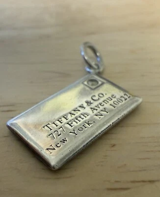 Tiffany & Co. Plata Diamante Sobre Dirección Colgante Dije Collar Pulsera Foto 1 de 4