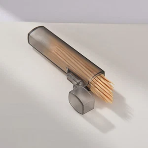 Portable Transparent Storage Box Travel Toothpick Cotton Swab Box Simple Box - Picture 1 of 6