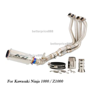 For Kawasaki Z1000 2010~2025 Full Exhaust System Headers Pipe With Muffler Tips - Picture 1 of 12