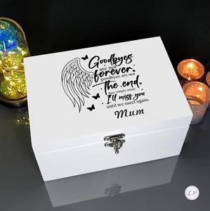 Ataúd de madera urna de memoria para cenizas humanas adultas grabadas recuerdo personalizado - Imagen 1 de 6