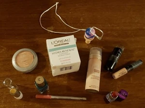 LOT OF 10 ASSORTED MAKE UP ITEMS BY L'OREAL, MAYBELLINE, RIMMEL & ALMAY - Picture 1 of 12