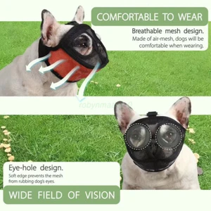 NEW HOT Pet Dog Muzzle for English Bulldog and Other Dogs with Short Snout Gift - Picture 1 of 24