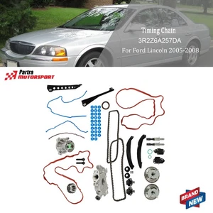Kit de cadena de distribución para Ford Lincoln 2005-07 2008 bomba de aceite + agua phasers válvulas VVT - Imagen 1 de 12