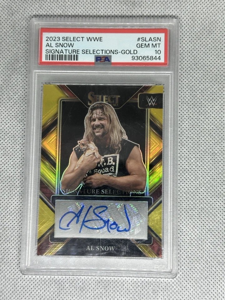 2023 Panini Select WWE AL SNOW SIG SELECTIONS - GOLD /10 AUTO PSA 10 POP 1 - Image 1 of 3