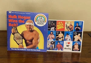WWF 1985 Hulk Hogan Wins the Belt Sticker Book With All 12 Stickers Rare WWE - Picture 1 of 9