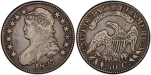 1827 P Capped Bust Half Dollars PCGS VF-25 Square Base 2 O-114 - Picture 1 of 3