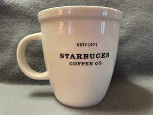 Taza grande de 16 OZ Starbucks Coffee Co Est 1971 de colección 2009 porcelana de hueso nueva como nueva - Imagen 1 de 10