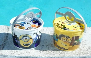McDonalds MINIONS Halloween Eimer (2) Nagelneu mit Aufklebern Despicable Me - Bild 1 von 2