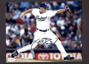 Jake Peavy Signed Autographed 8 x 10 Photo w/ JSA sticker card San Diego Padres - Picture 1 of 2