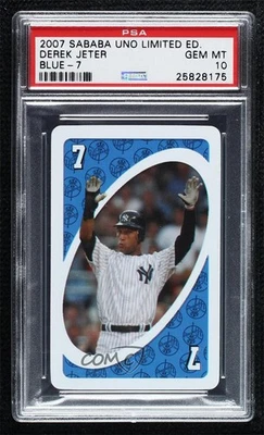2007 Uno Derek Jeter Limited Edition Derek Jeter #7B PSA 10 GEM MT HOF - Image 1 of 2