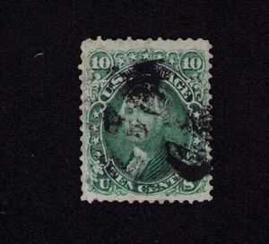 68 10¢ Green Washington Used Stamp 1861 - Picture 1 of 5