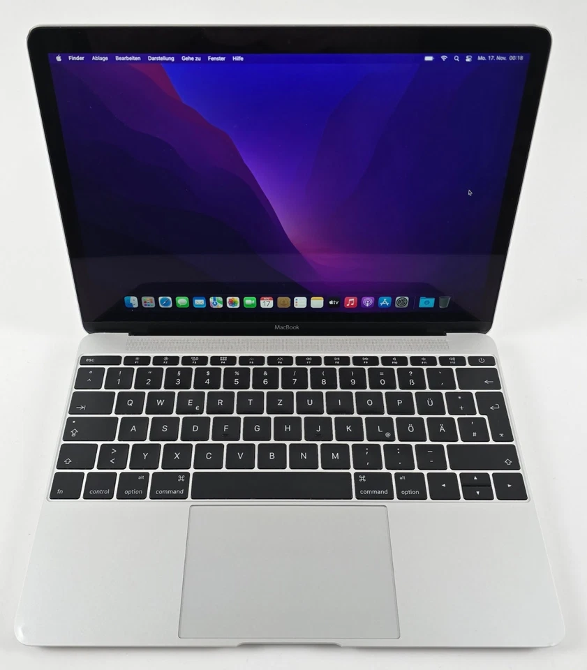 Apple Macbook 12" Retina 2016 1.1Ghz core m3 8GB RAM 256GB SSD Silber MwSt. #33 - Bild 1 von 4