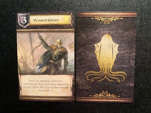 GAME OF THRONES THE BOARD GAME Victarion Greyjoy Card 2011 SECOND EDITION - Picture 1 of 2