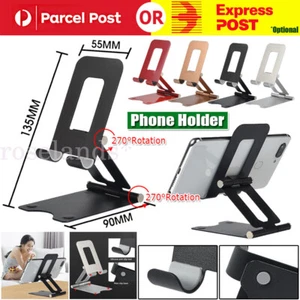 Adjustable Folding Desk Mobile Phone Stand Mount Holder for iPhone iPad Tablet - Picture 1 of 13
