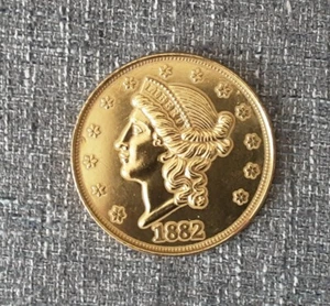 Moneda Cabeza Libertad Novedad 3 Pulgadas 1882 - Imagen 1 de 3