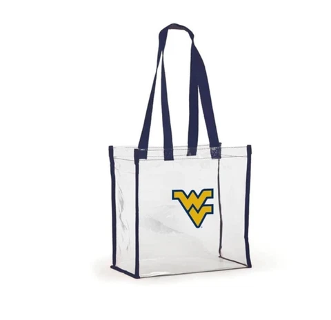 West Virginia University Mountaineers 214 NCAA Clear Stadium Tote Purse Bag Cover