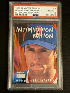 1999 Skybox Intimidation Nation Nomar Garciaparra /99 PSA 8 (Pop:2, Higher:0) - Bild 1 von 2