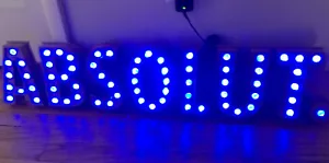 Absolut Vodka LED blau beleuchtetes Schild. 3 Meter lang - Bild 1 von 6