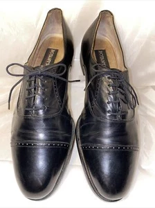 Botany 500 Men’s Cap Toe Dress Shoes Size 11M Black Leather M3*N - Bild 1 von 7