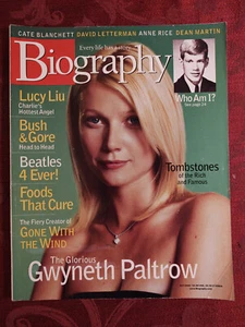 BIOGRAPHY October 2000 Gwyneth Paltrow Lucy Liu Sam Waterston Margaret Mitchell - Picture 1 of 1