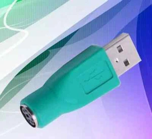 Green USB 2.0 Type A Male to PS/2 Female for Keyboard Mouse Converter Adapter - Picture 1 of 1