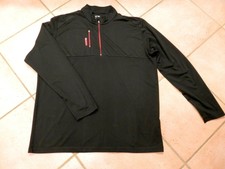 Adidas Climalite 2XL Black with Red Trim Pullover Athletic Ipod Pocket L.Sleeve