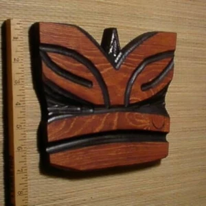 Lil' Old Sidey Carved Tiki Mask - Hawaiian Tiki Bar Outsider Tribal Art - Picture 1 of 1