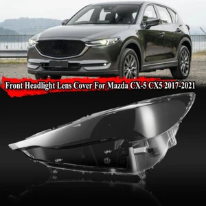 Front Left Driver Headlight Lens Cover Cap Clear For 2017-2021 Mazda CX-5 CX5 - Picture 1 of 9