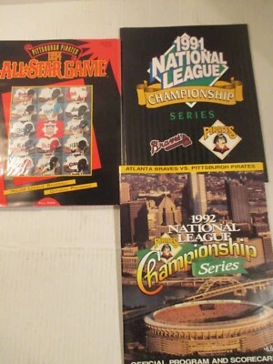 PITTSBURG PIRATES  early 90s  all-star/championship  team programs  lot of 3 - Image 1 of 4